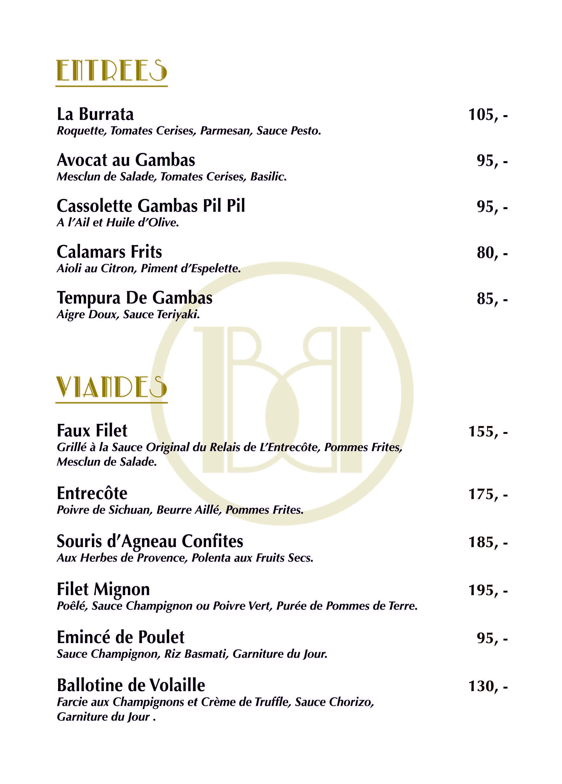 Balthazar Menu Page 2